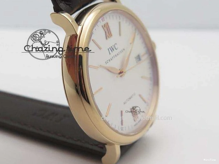 MIROTIME 0406 Modern Portofino SCHAFFHAUSEN RG MKF 1:1 V2 Best Edition White Dial On Brown Leather Strap A 7344